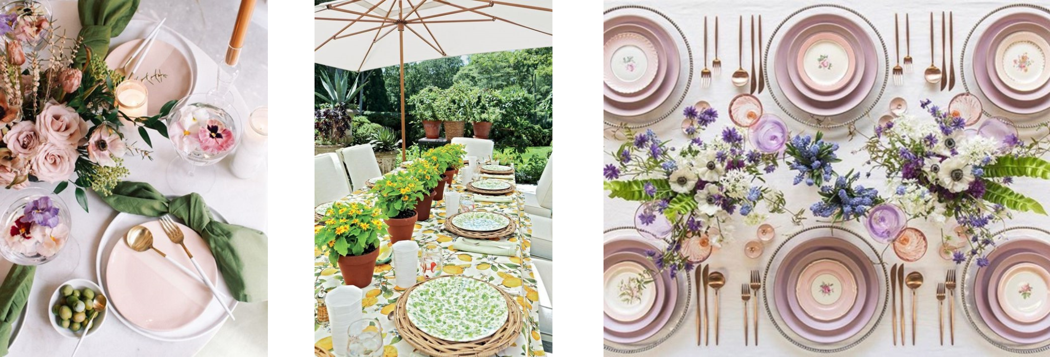Tablescapes pastel brunch and picnic ideas