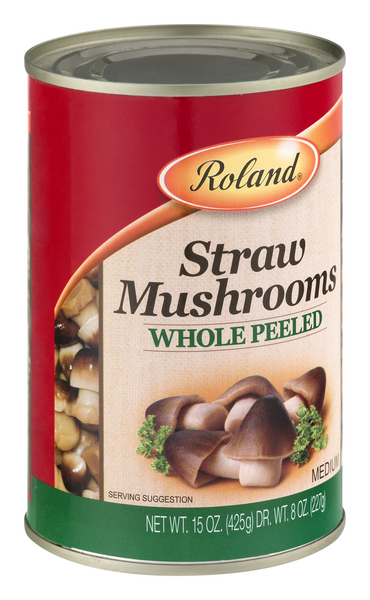 Straw mushrooms - tinned Nutrition Facts